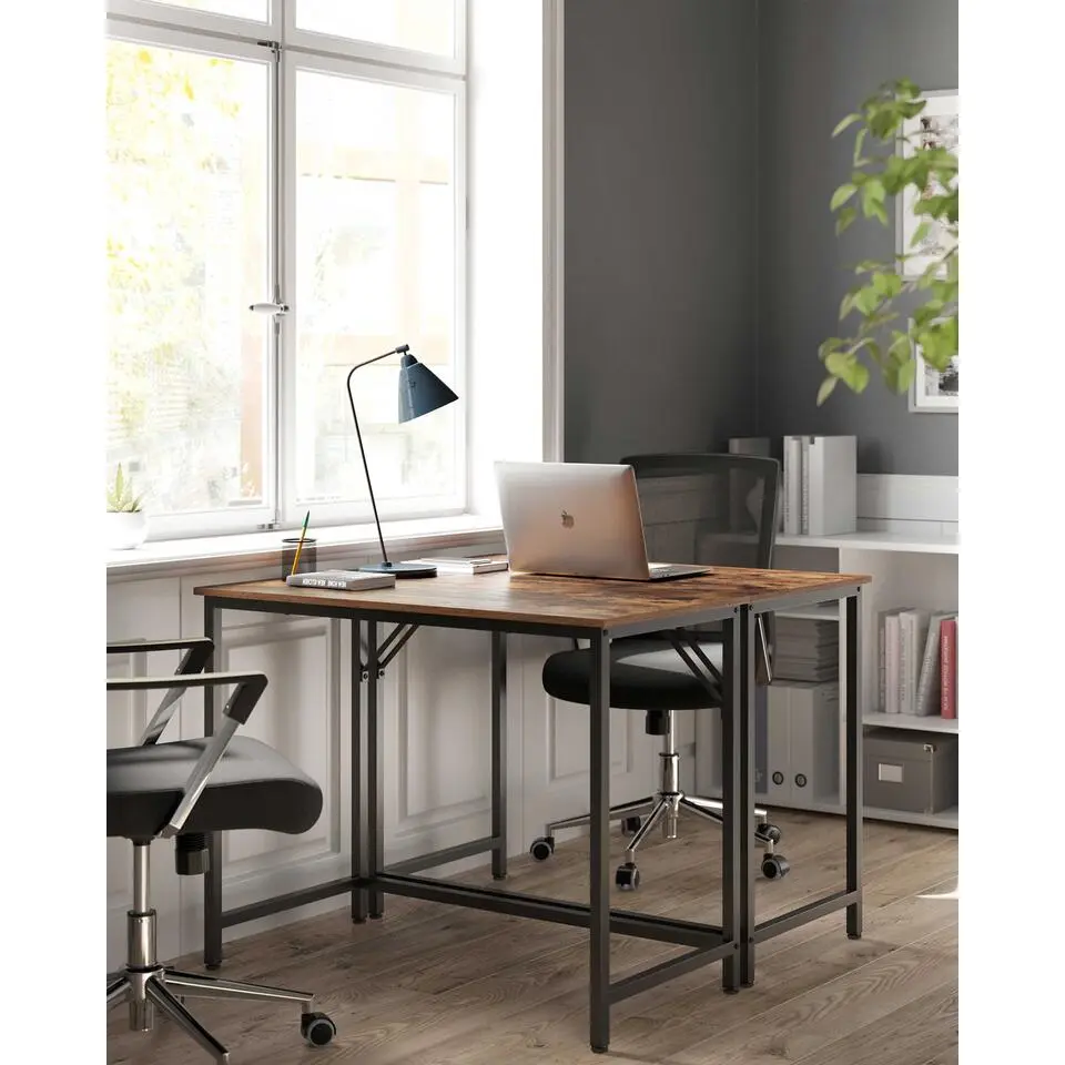 Computertafeltje Pasadena - 100 x 50 x 75 cm - Roestbruin