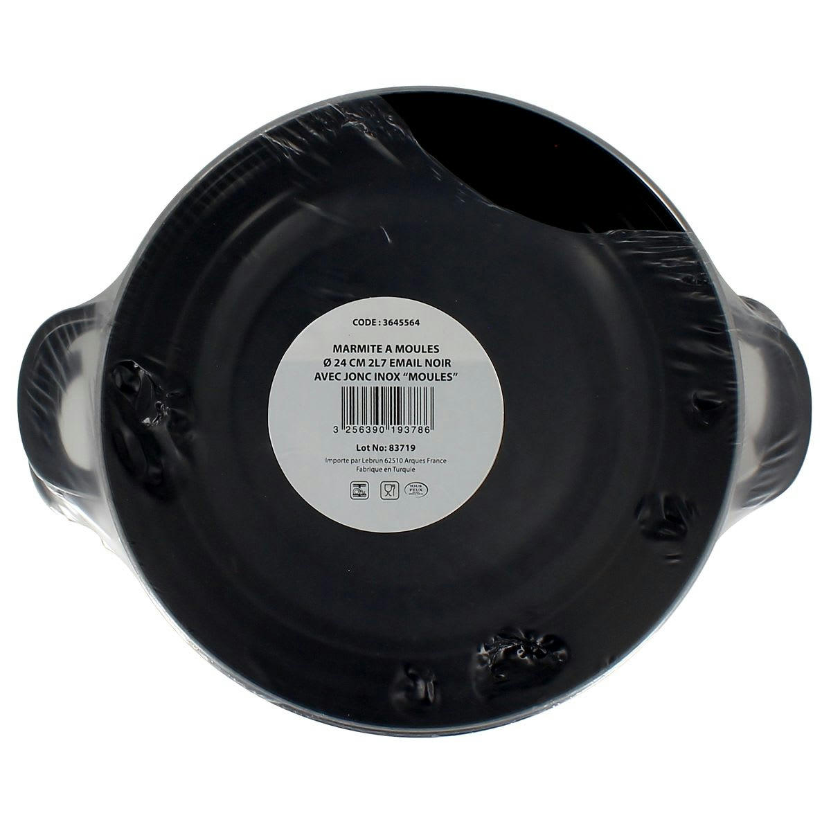 - Marmite à moules 5L noire - Ø24cm