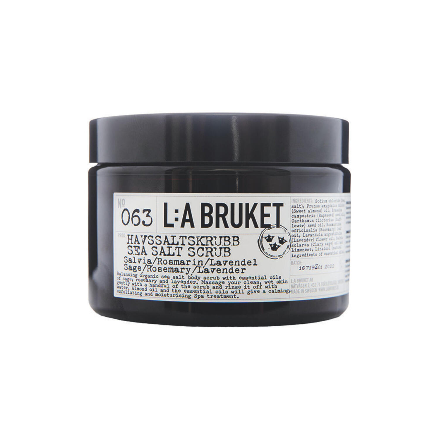 No. 063 Sea Salt Scrub, sage/rosemary/lavender