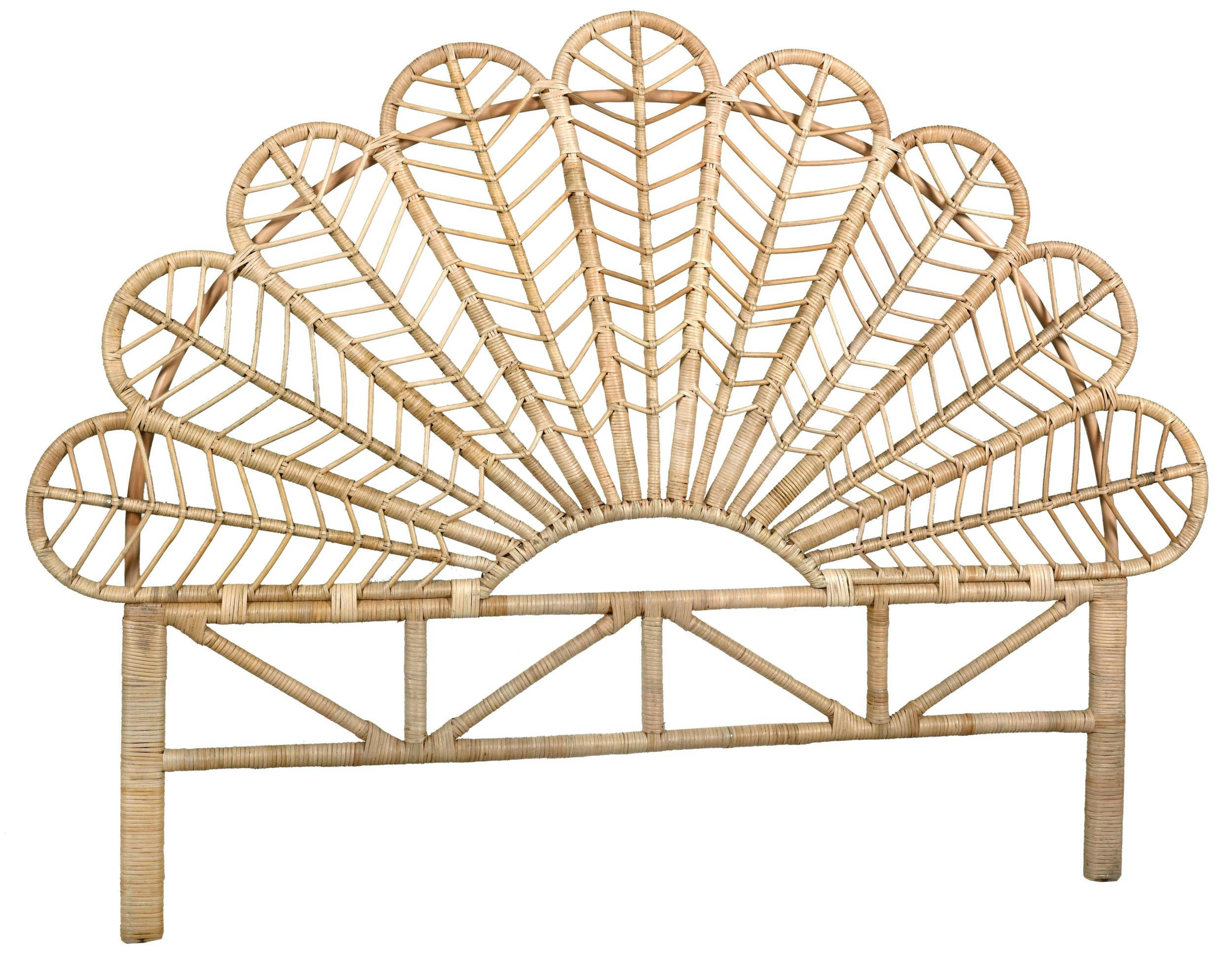 - Tête de lit en rotin naturel sola sommier 160 cm