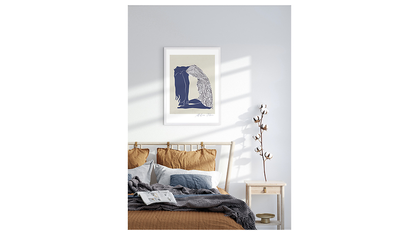 Obraz w ramie Female Body Tiled 53x73 cm
