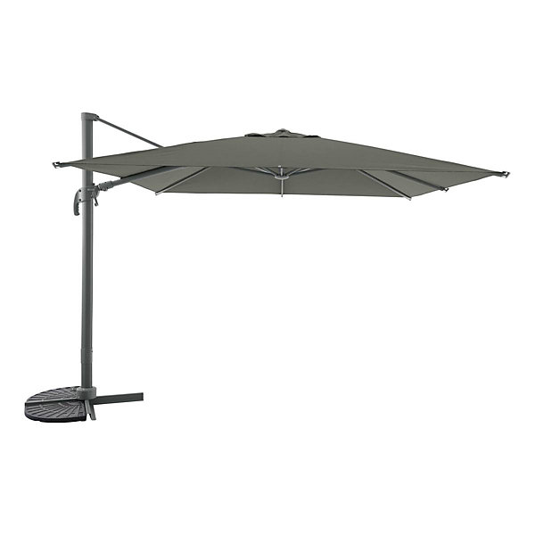 Parasol déporté carré inclinable Melhia 3x3 m vert laurier - Hespéride