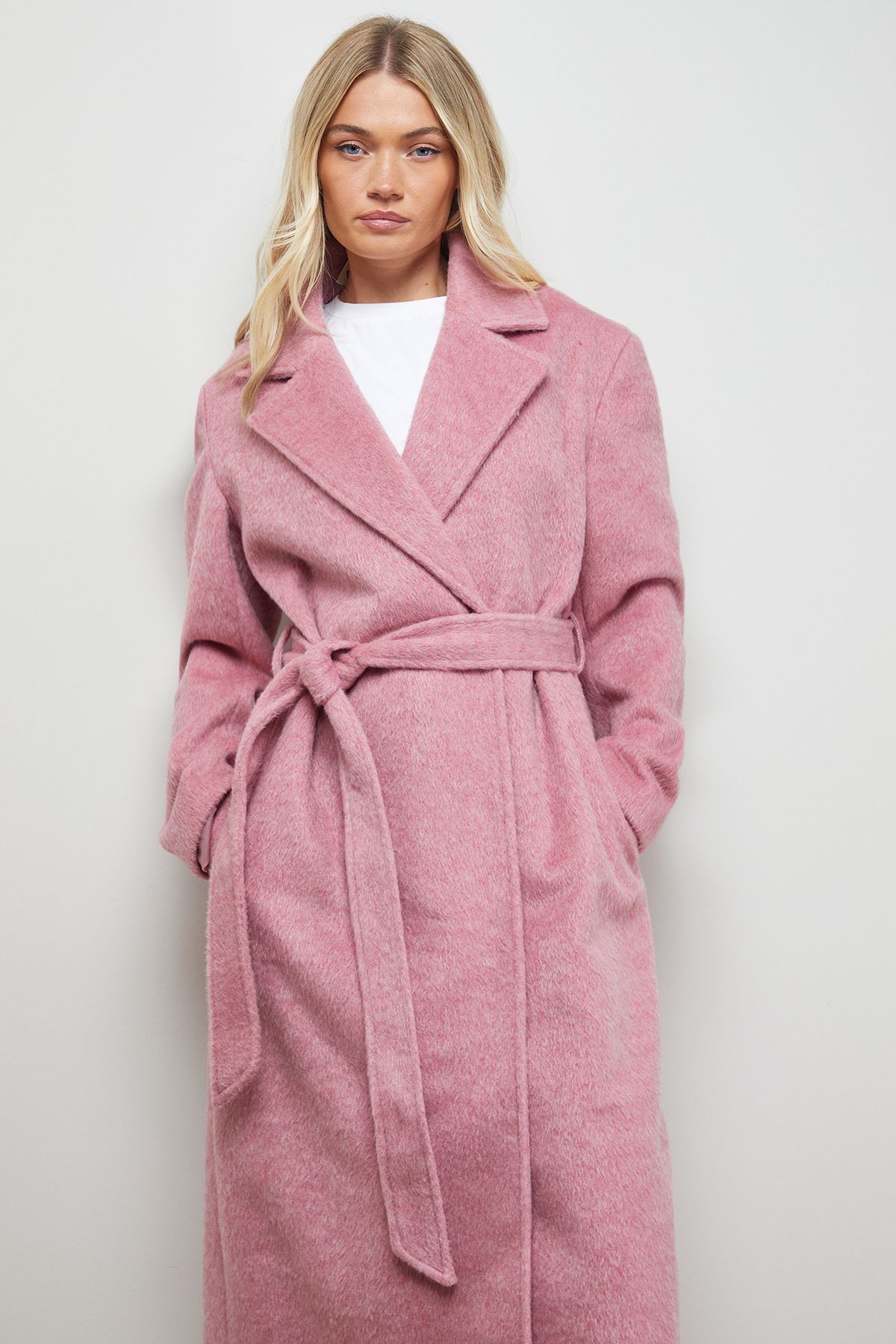 Oasis Brushed Belted Coat