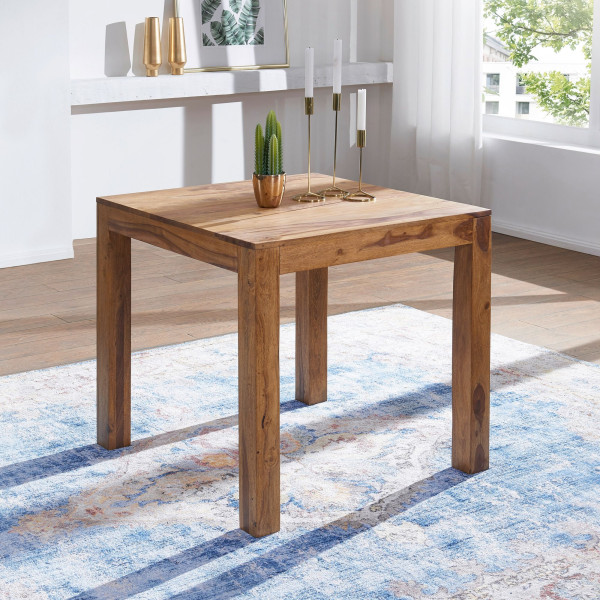 FineBuy Stół do jadalni drewno brązowy 80 cm