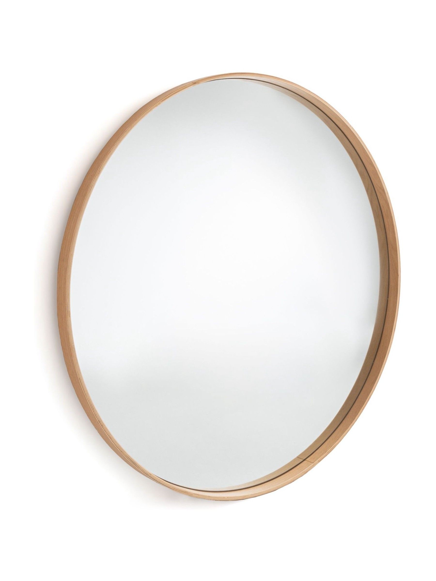 La Redoute Intérieurs Light Oak Alaria 120cm Diameter Mirror
