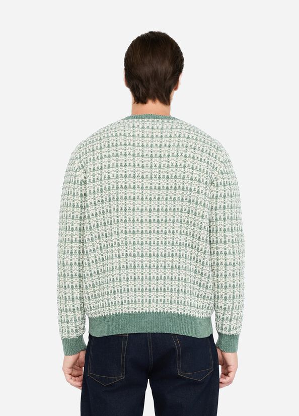 Maglia jacquard in ciniglia