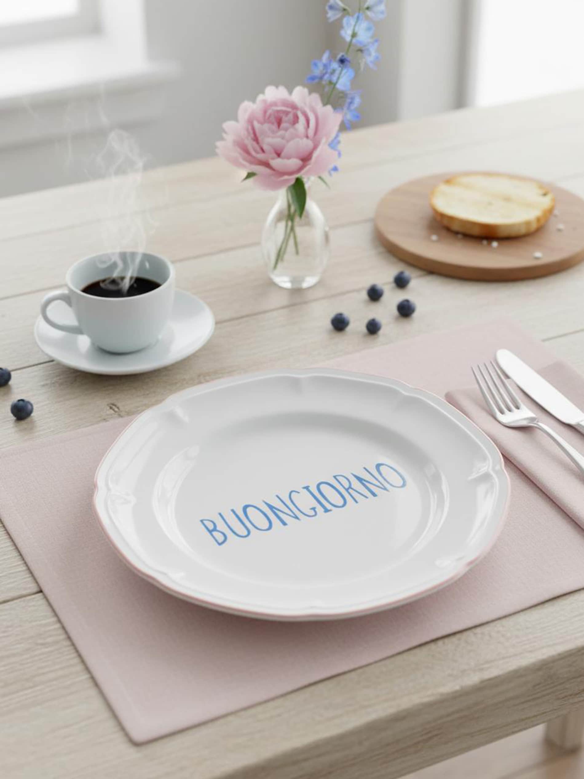 Ceramiczny talerz z napisem Buongiorno