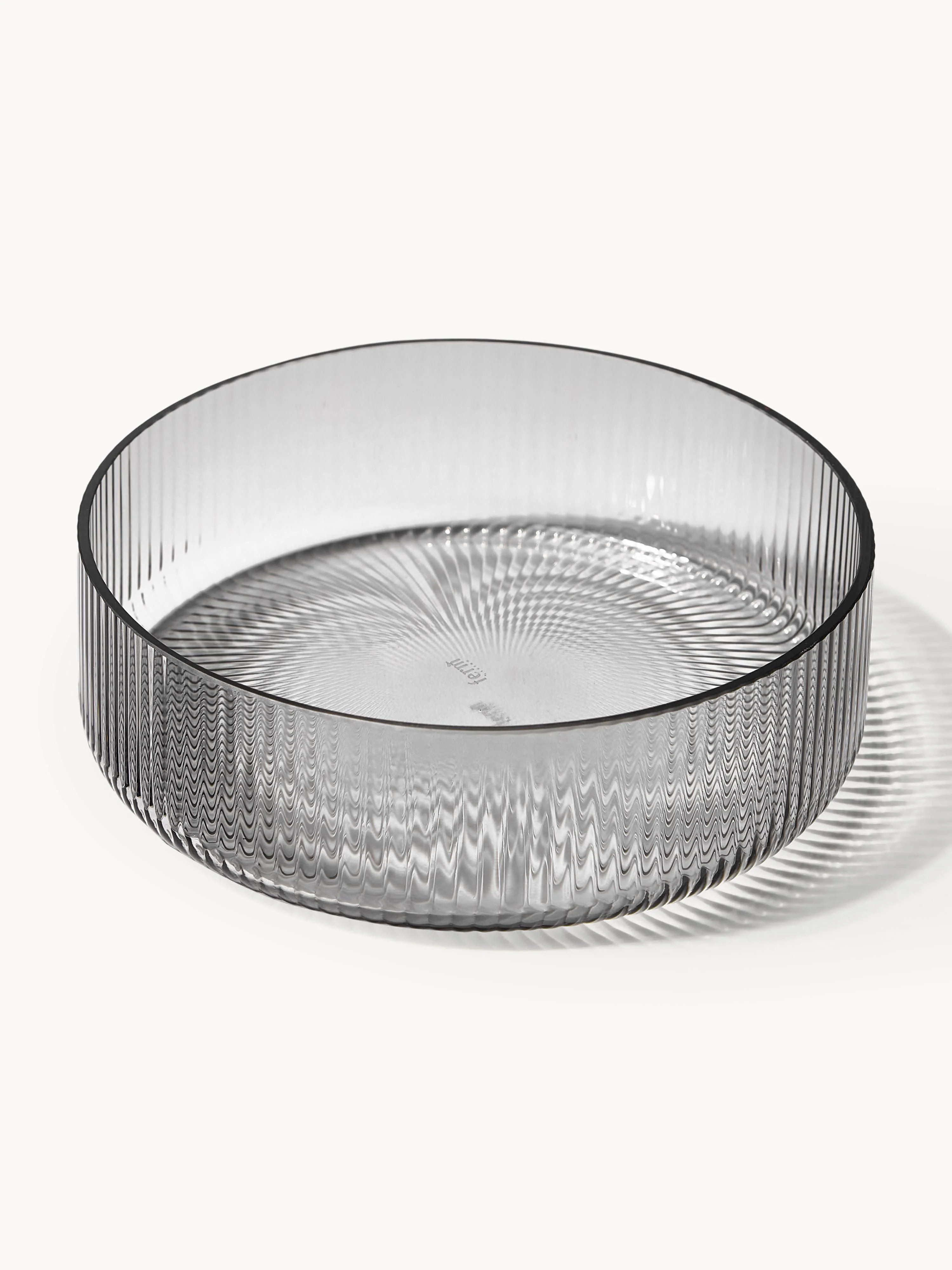 Mundgeblasene Servierschälchen Ripple mit Rillenrelief, 4er-Set