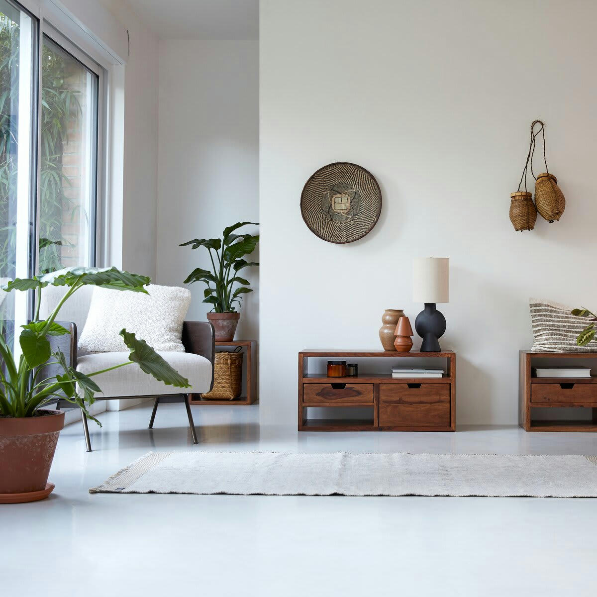 KWARTO - Meuble TV en palissandre massif 85 cm