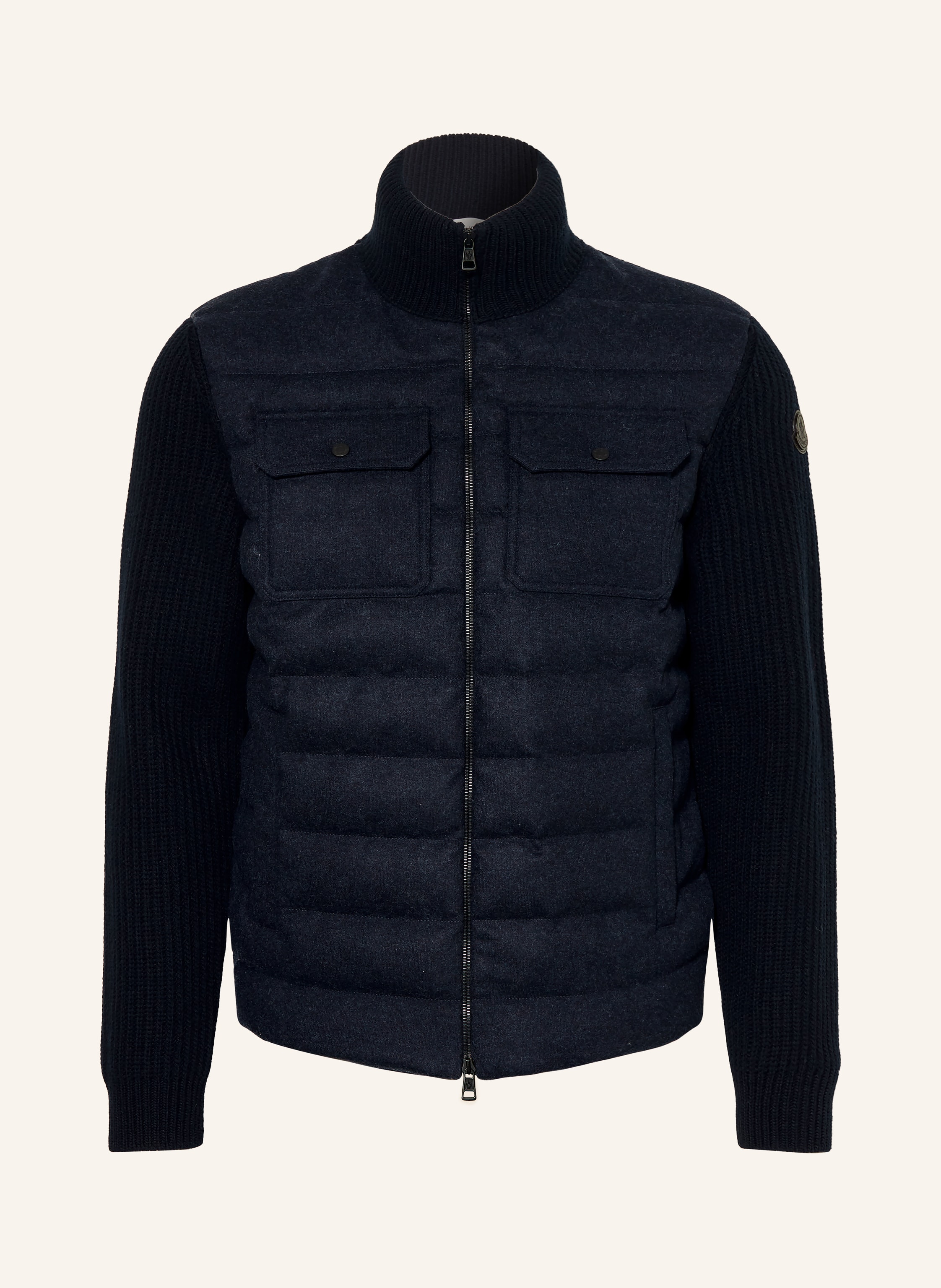 MONCLER Strickjacke im Materialmix