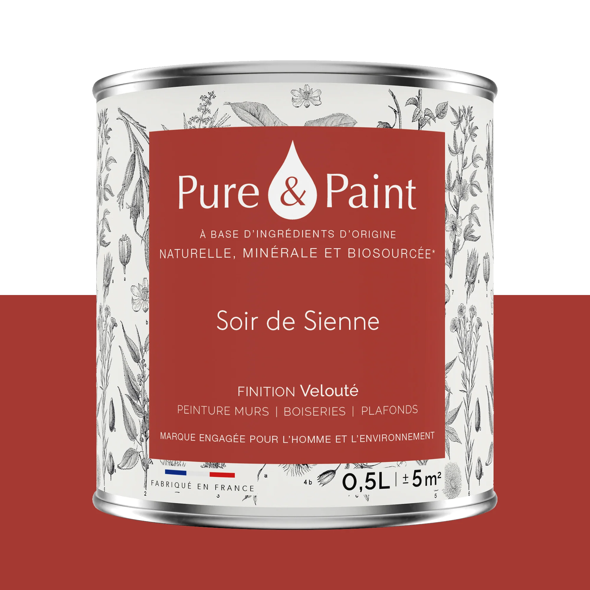 Pure and Paint Peinture Peinture Soir de Sienne 0,5 L