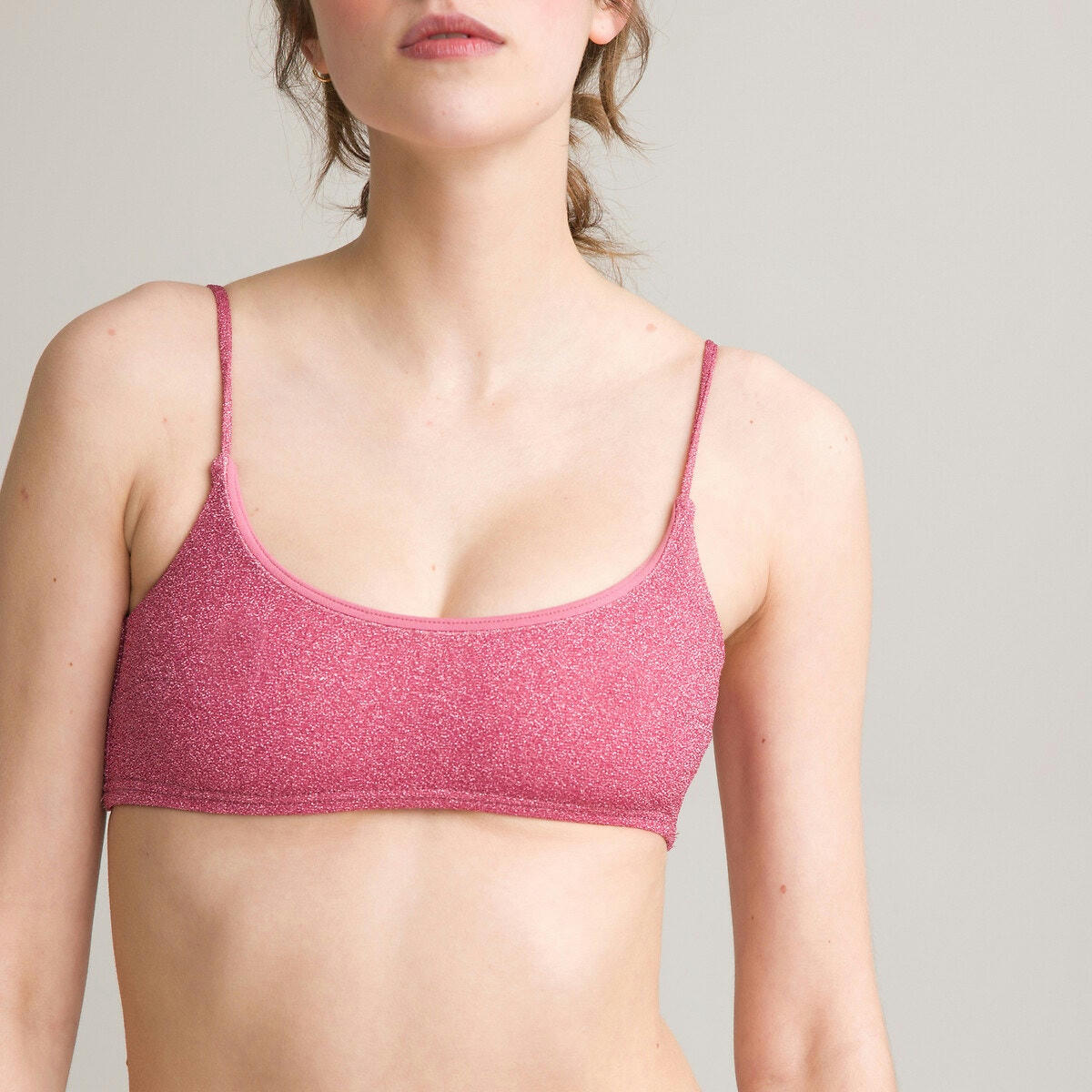 Haut de maillot de bain brassière, à paillettes