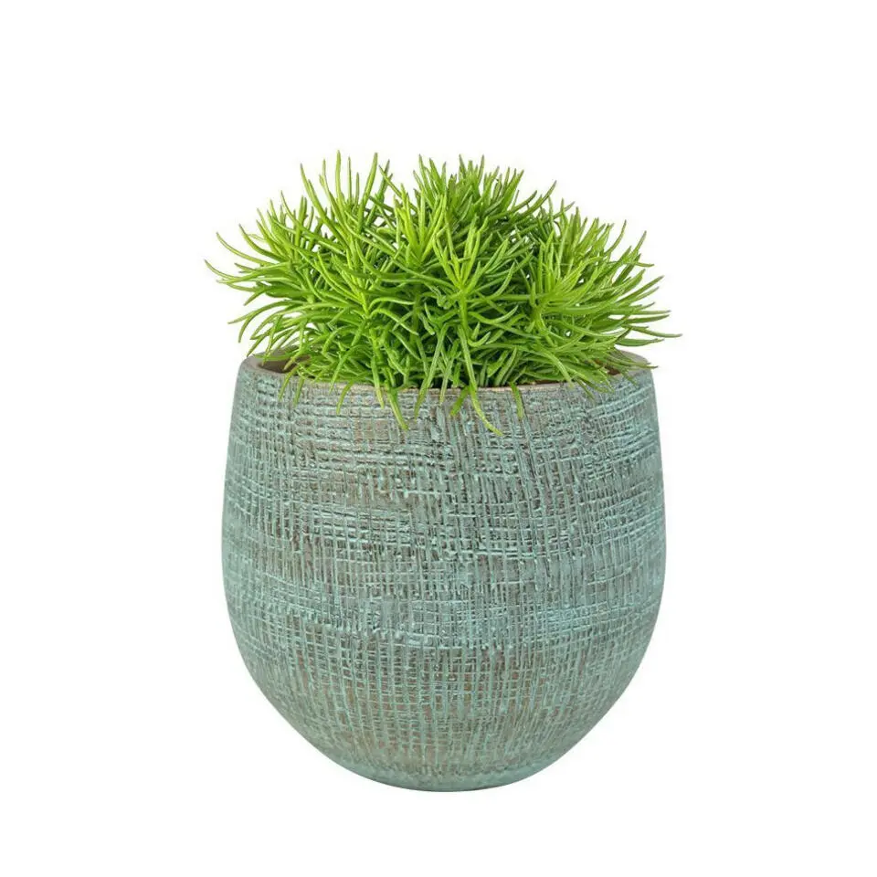 Steege Plantenpot - moderne look - blauw - 18 x 16 cm