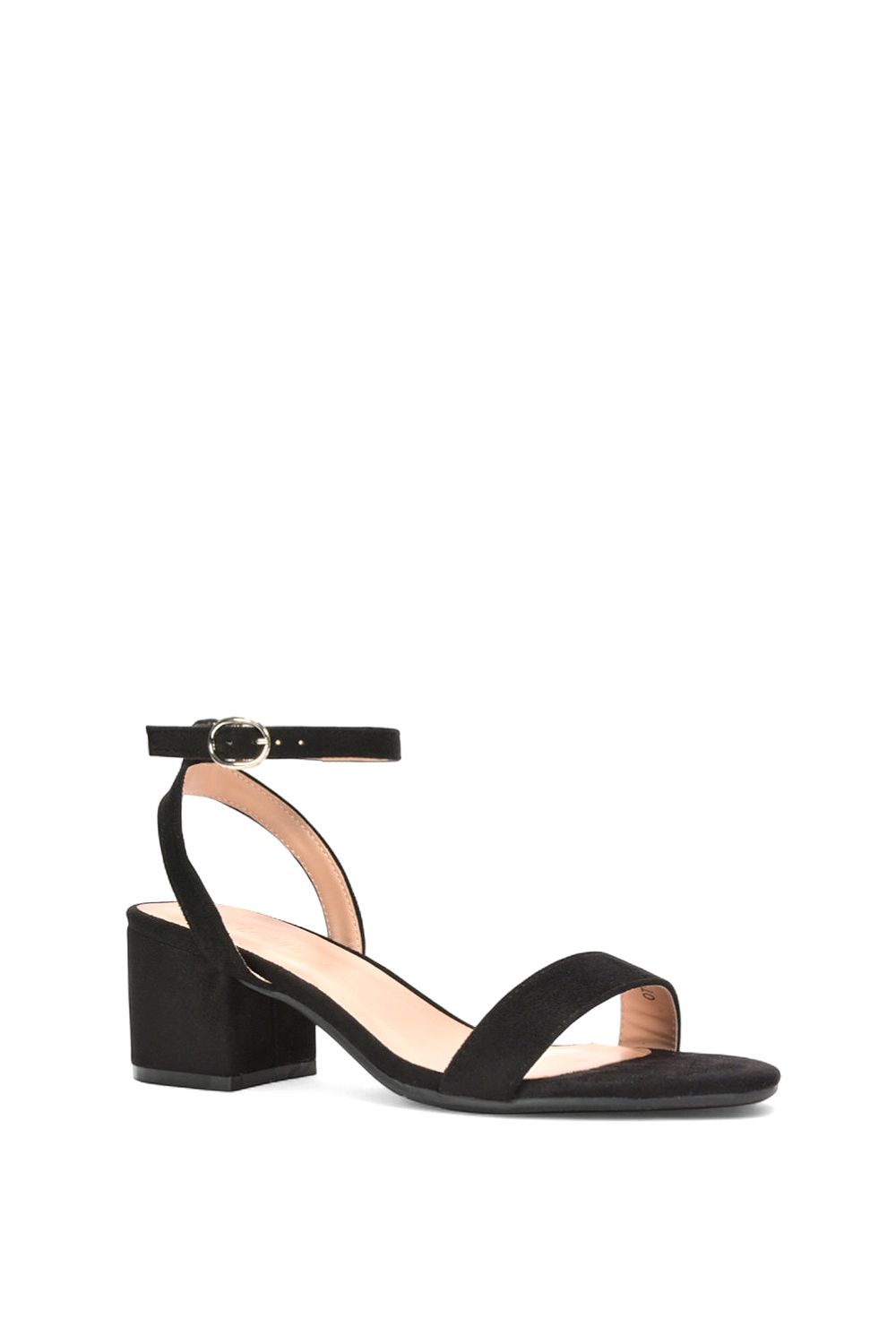 XY London Gemma' Low Block Heel Strappy Sandals With Open Toe