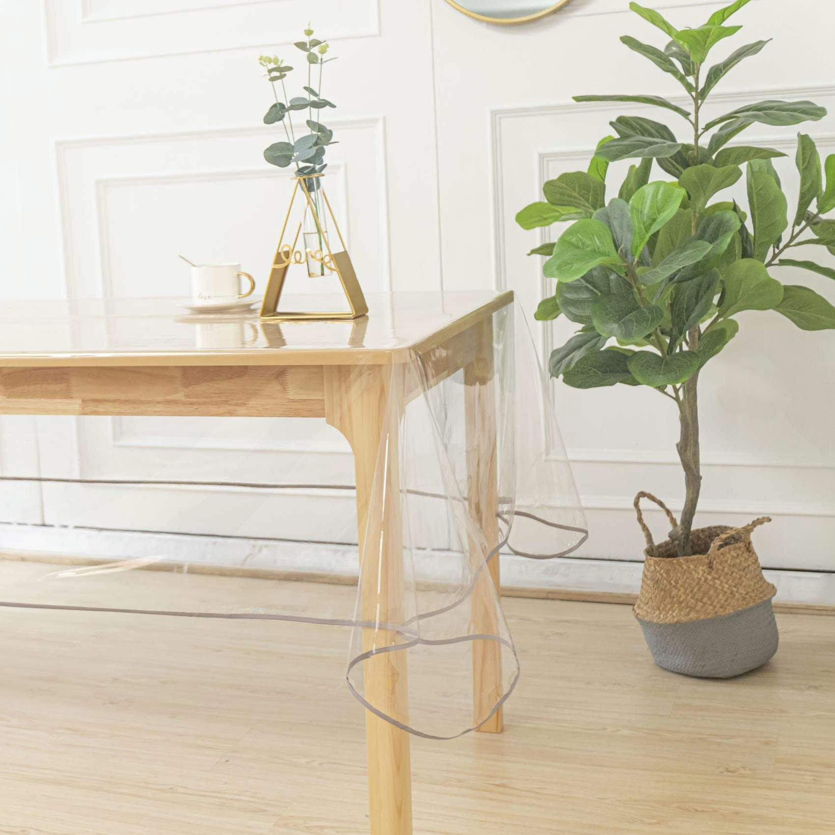 - Nappe cristal rectangulaire plastique transparent 140x200 cm