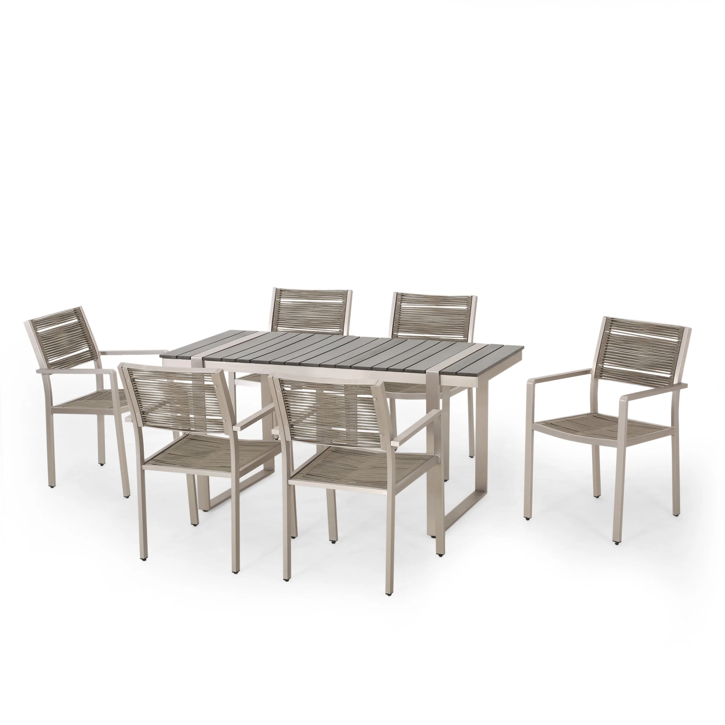 Harding Outdoor Aluminum Outdoor 7 Piece Dining Set by Christopher Knight Home