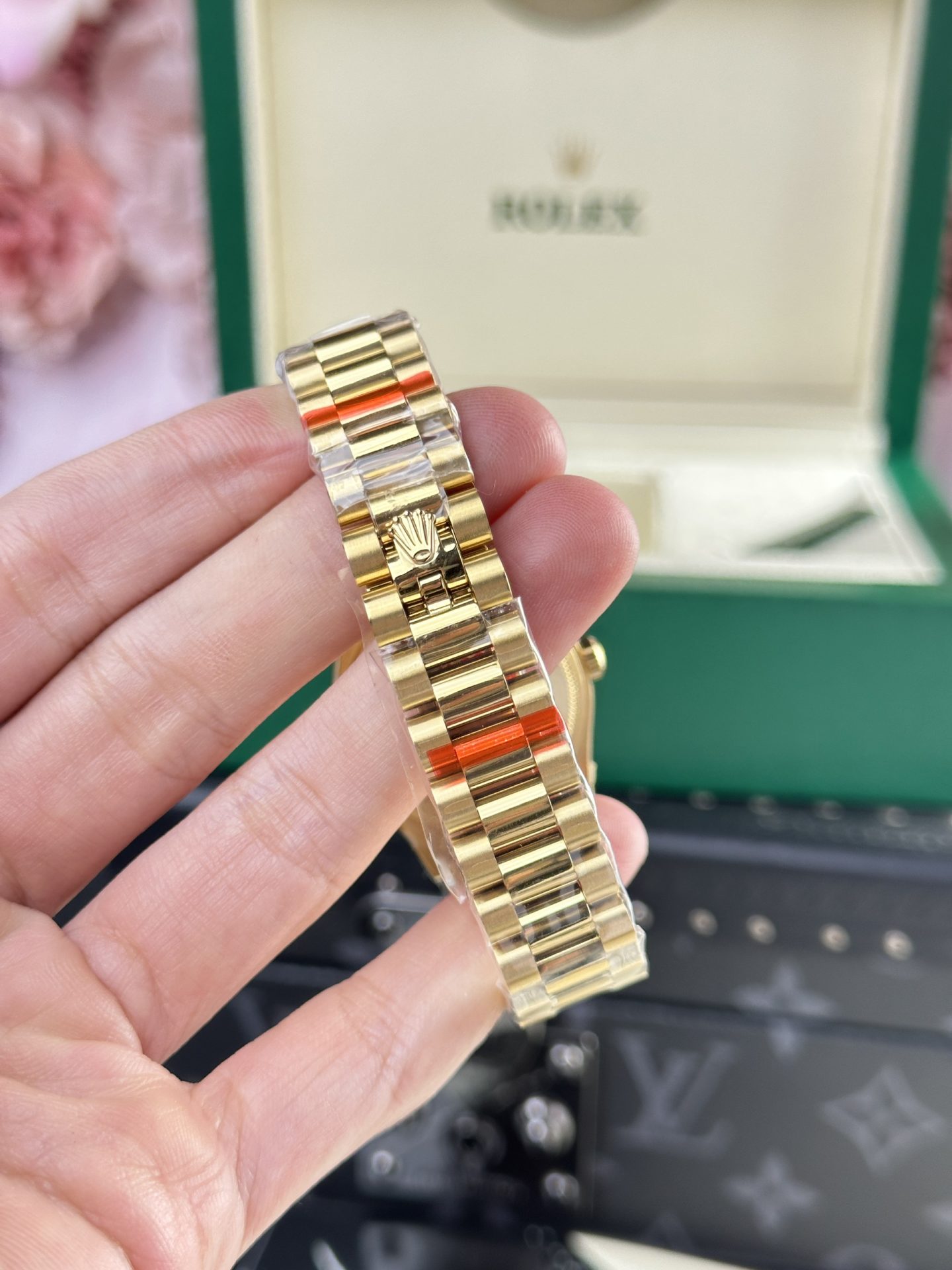 Rolex Datejust 278288 YG Plated Olive Green Dial CZ Diamonds 31mm AAA Replica