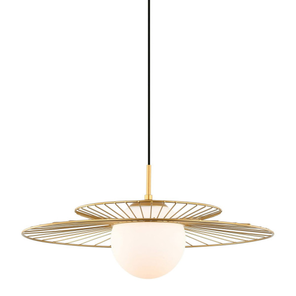Lampa wisząca złoto-biała Sarah 1xE27x40W wym: 90x50x50 cm Italux