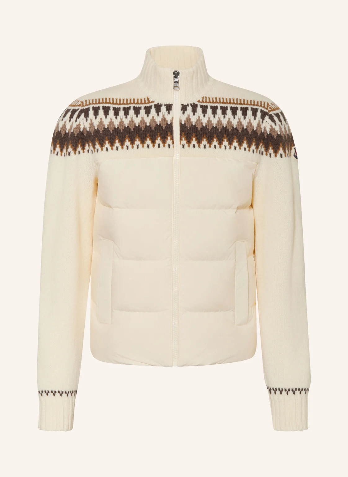 MONCLER enfant Steppjacke im Materialmix
