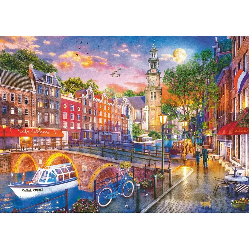 Puzzle Sonnenuntergang Amsterdam