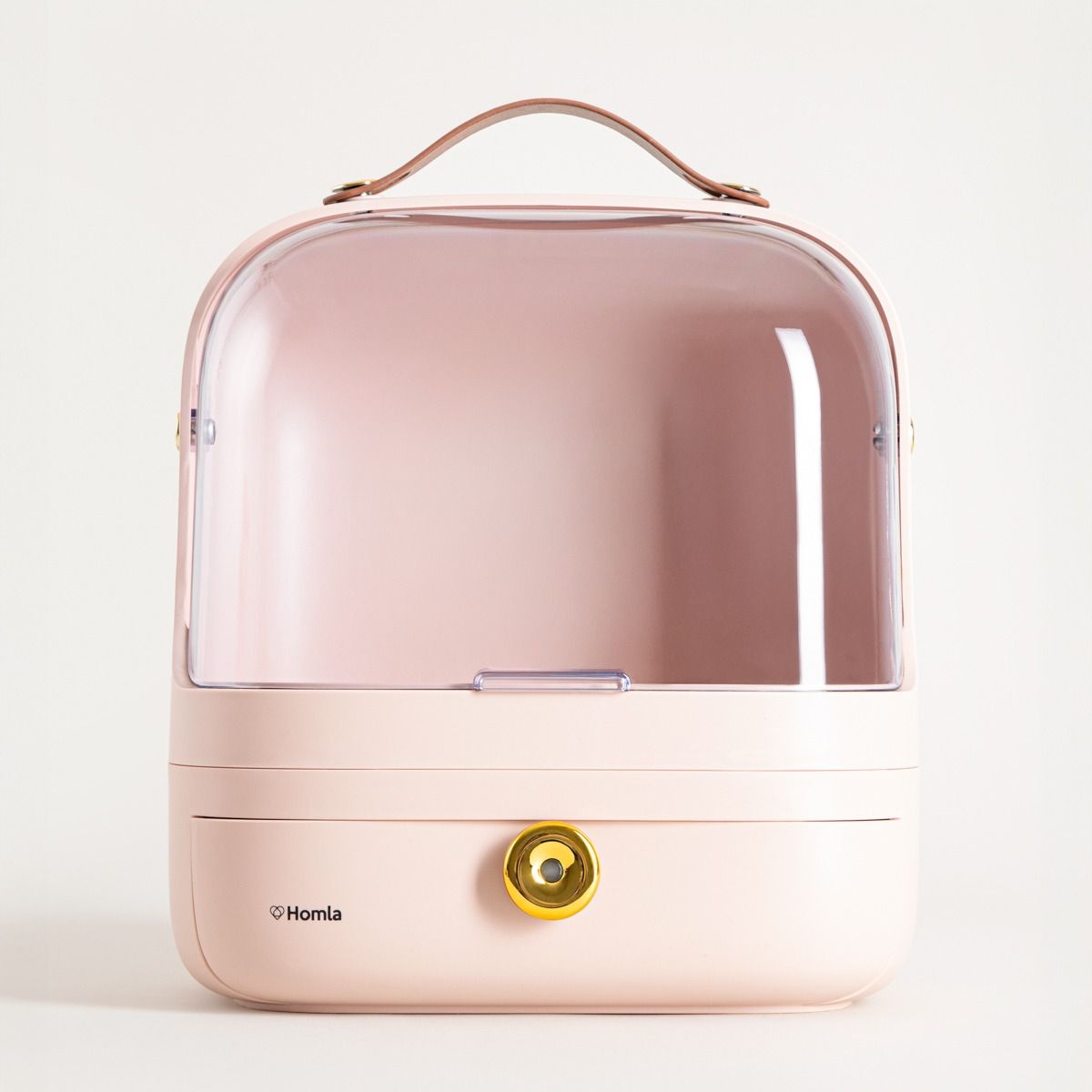 Kuferek ELENI na kosmetyki beżowy 27x18x33,5 cm