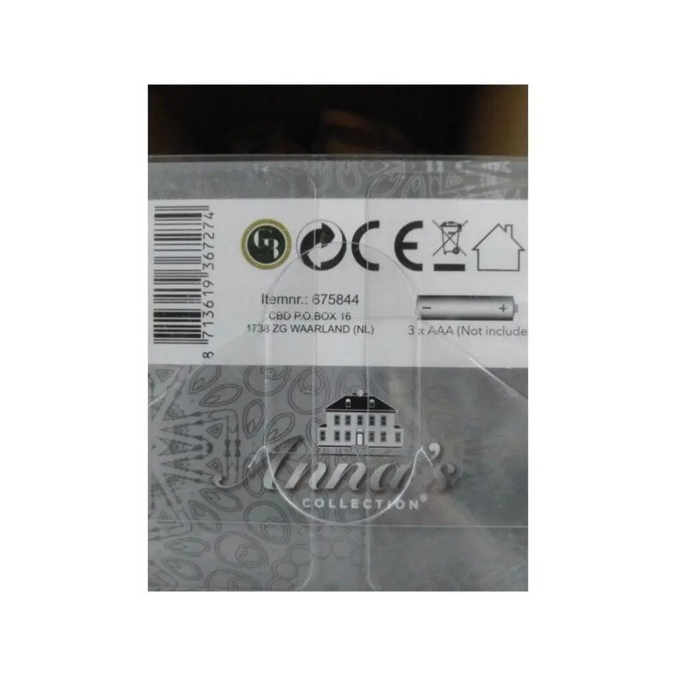 Anna's Collection Led stompkaars - lichtroze - H15 x D7,5 cm