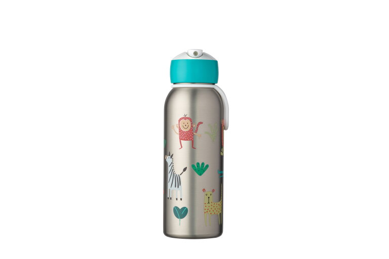 Isoleerfles flip-up Campus 350 ml - Animal friends