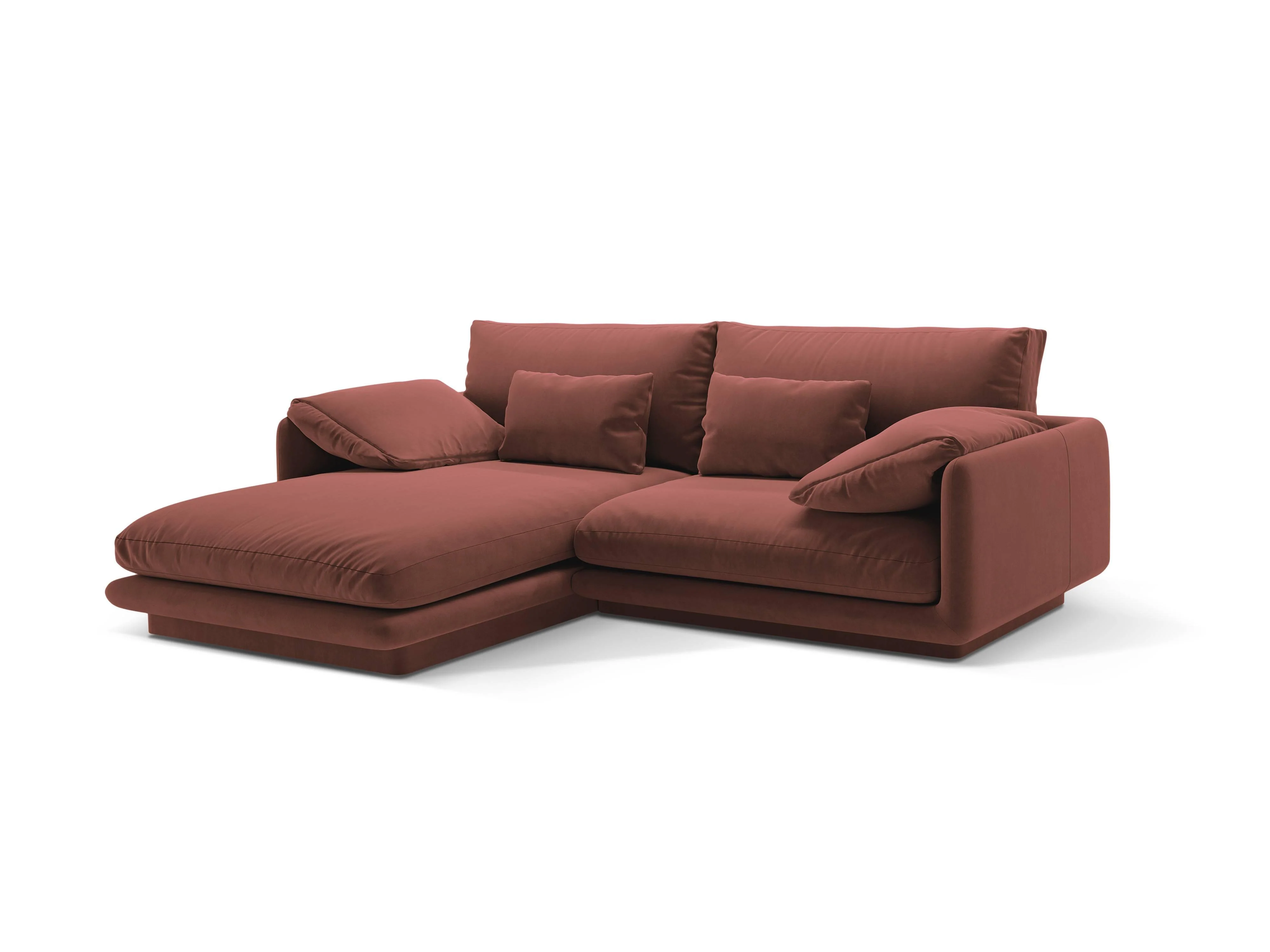 3-zits hoekbank Torino links velvet