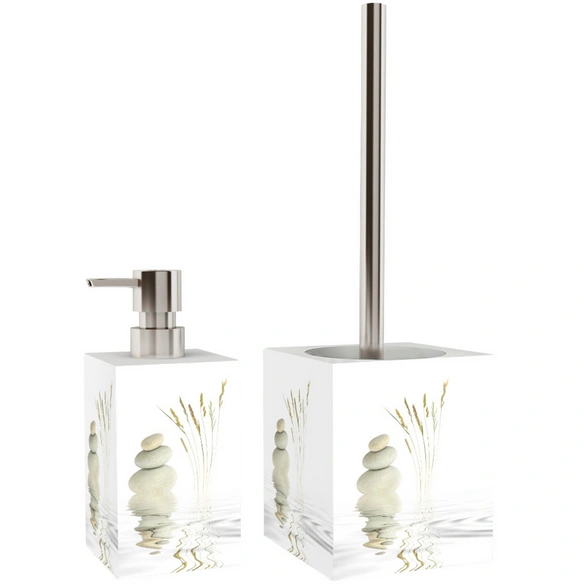 Bad-Accessoire-Set »Balance«, Weiss, Rechteckig