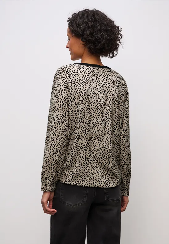 Leo Split Neck Bluse