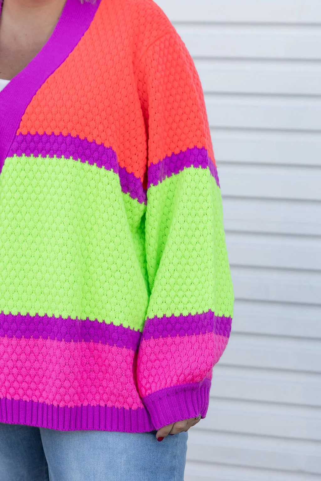 Marbelle Knit Cardigan in Fluro Mix