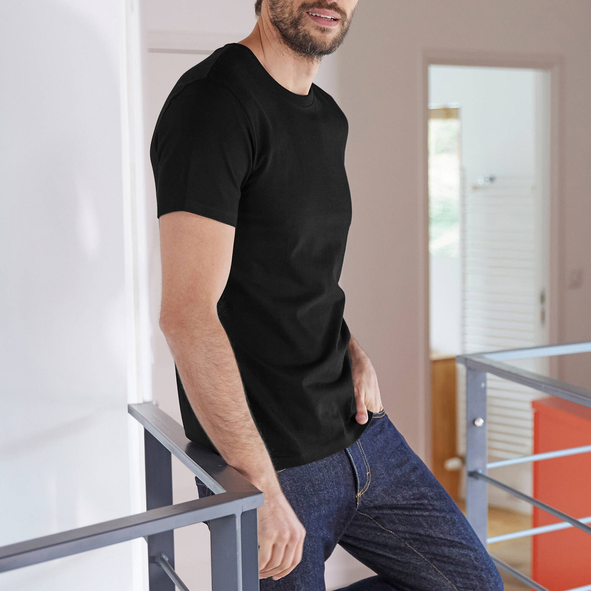 T-shirt col rond manches courtes - lot de 3