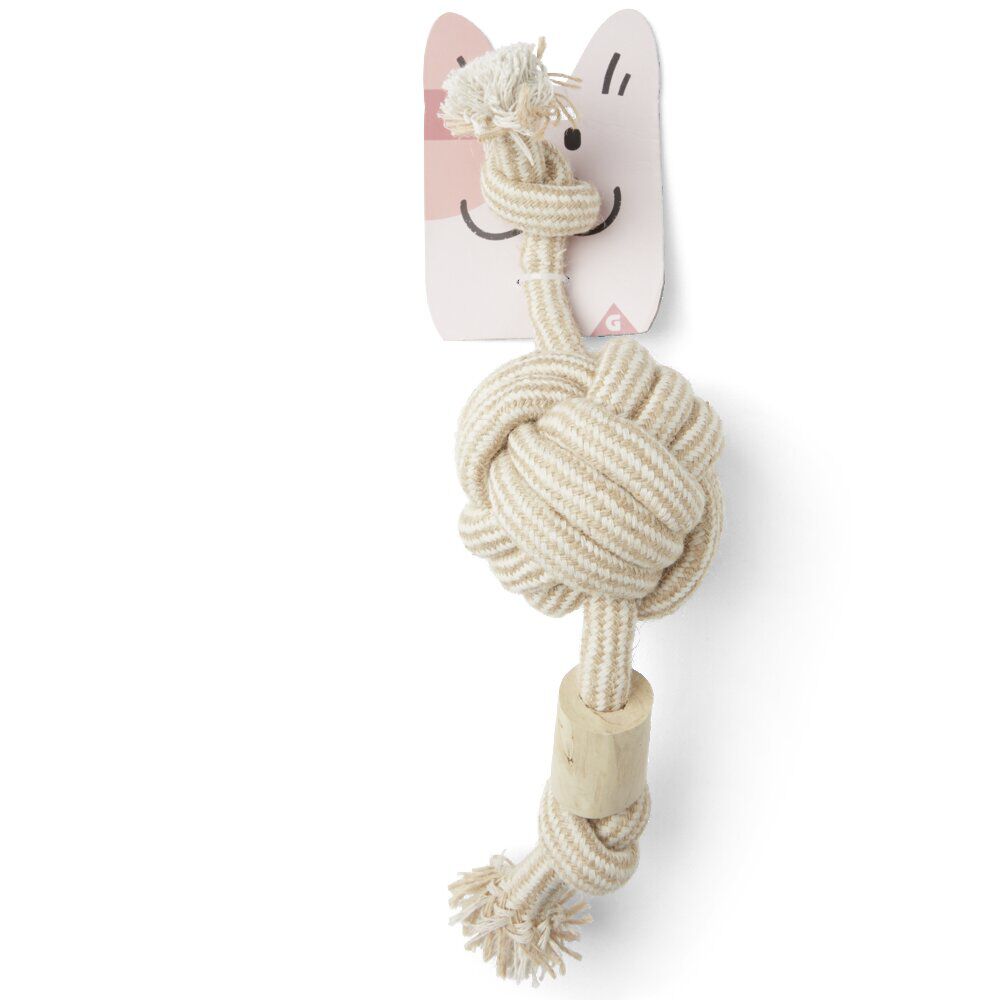 Jouet pour chien en corde beige L.40 cm