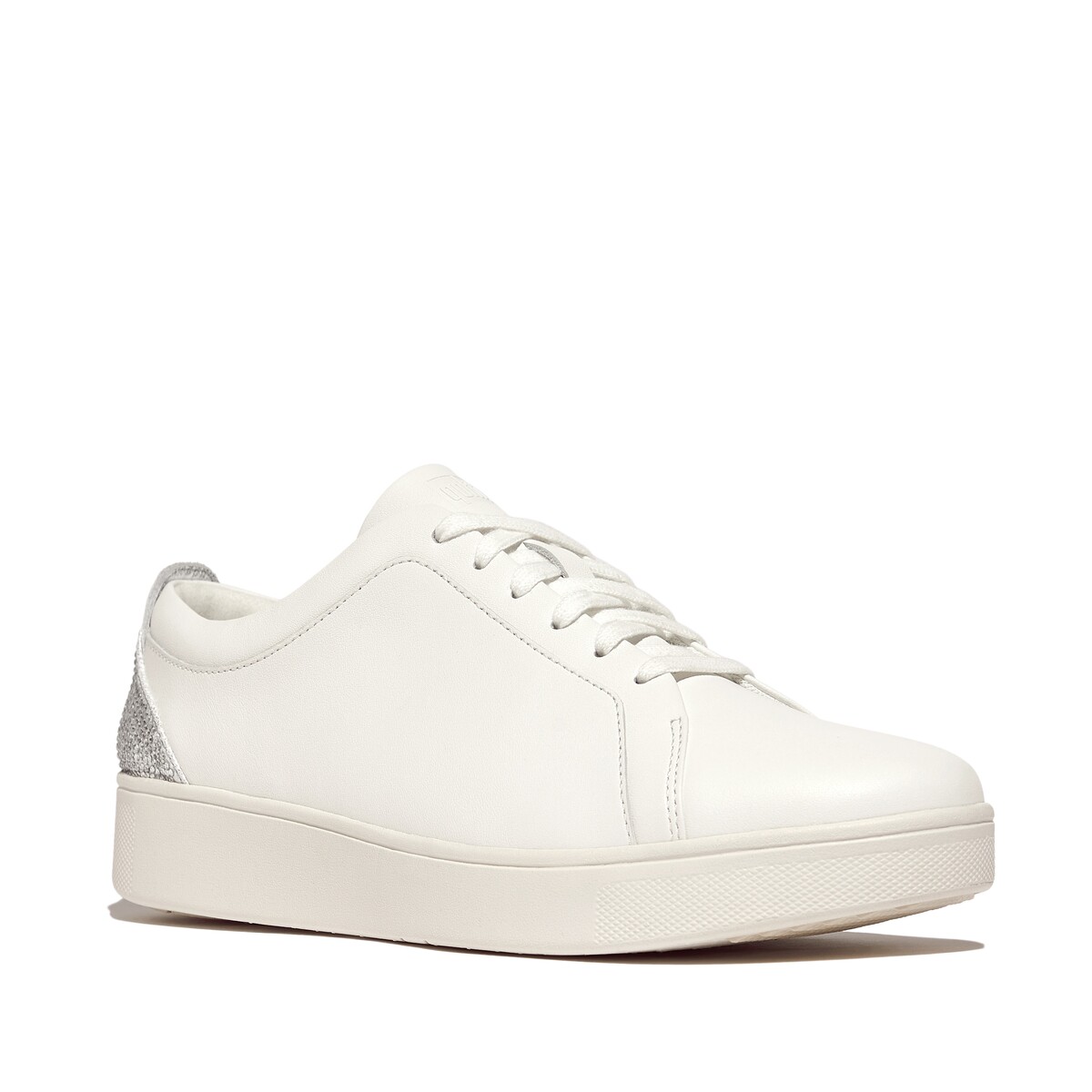 FitFlop - RALLY CRYSTAL-BACKTAB LEATHER - White / Silver