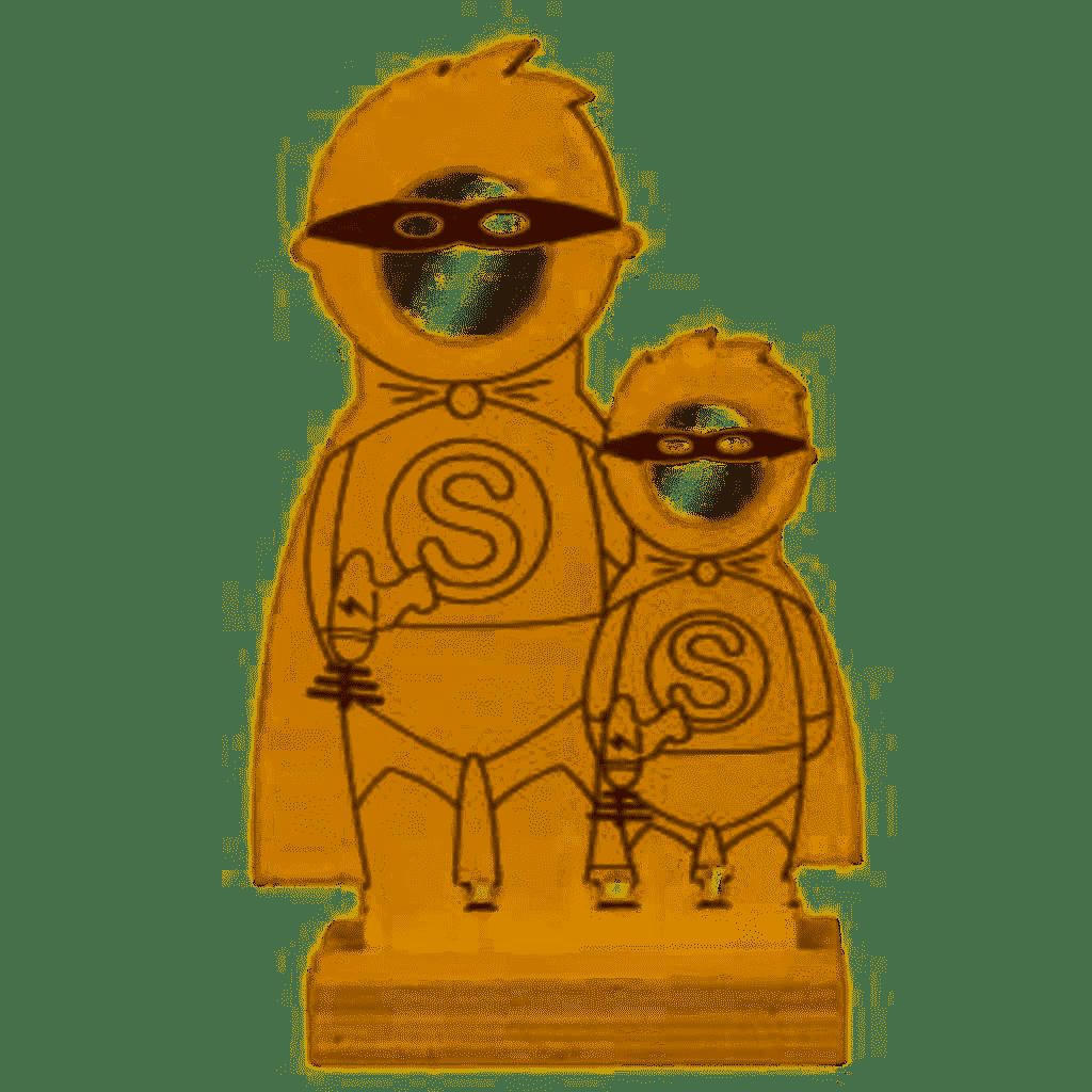 SUPER HÉROS - Cadre photo bois super-héros 21x12,5cm