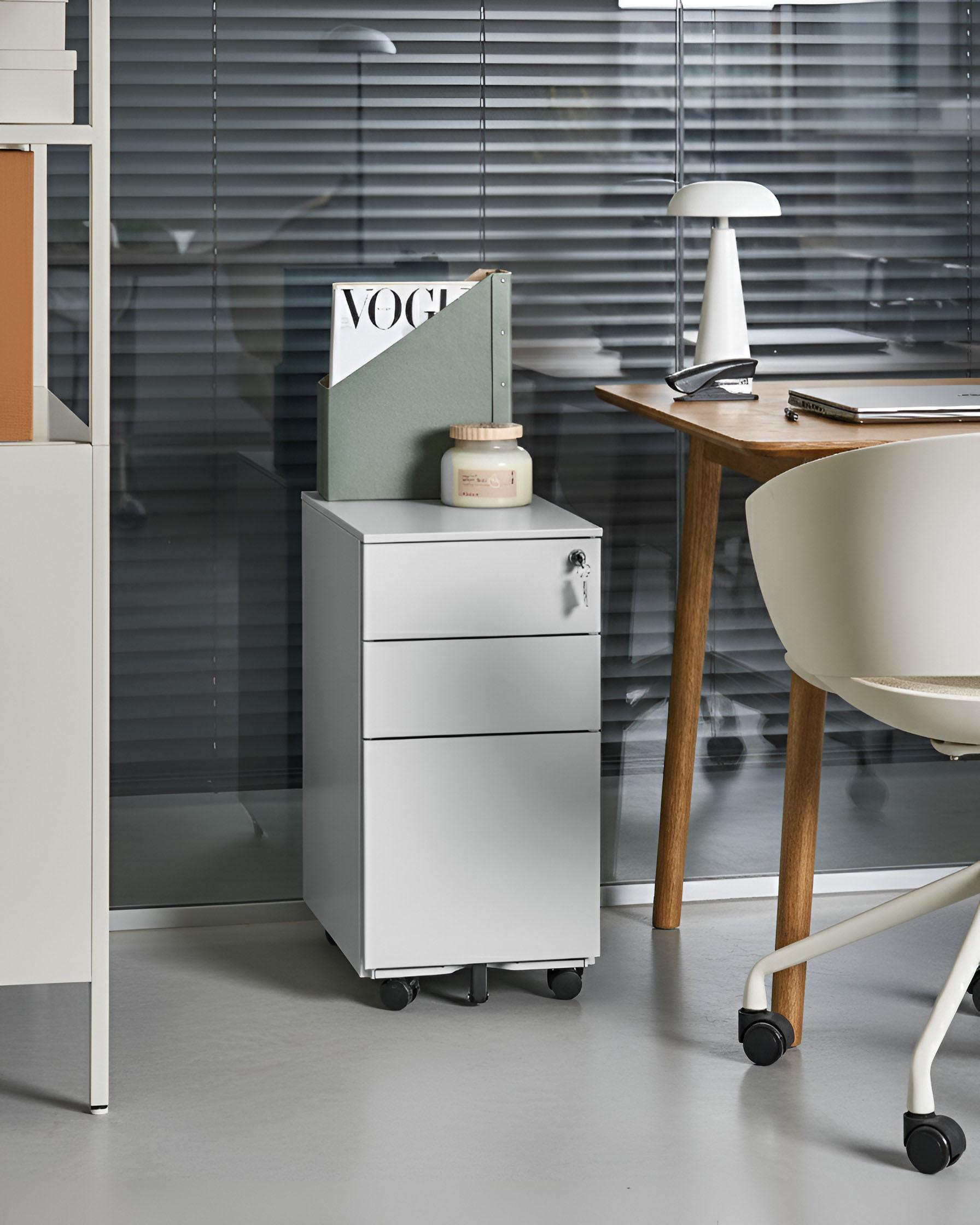 Storage Unit BOLSENA Metal Light Grey