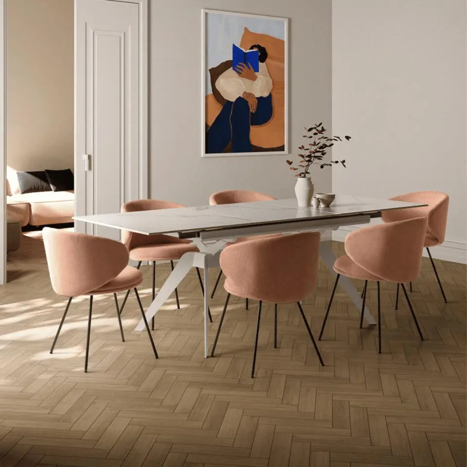 CALICOSY - Set van 2 stoelen in stof RUSH - 58x60x51 cm