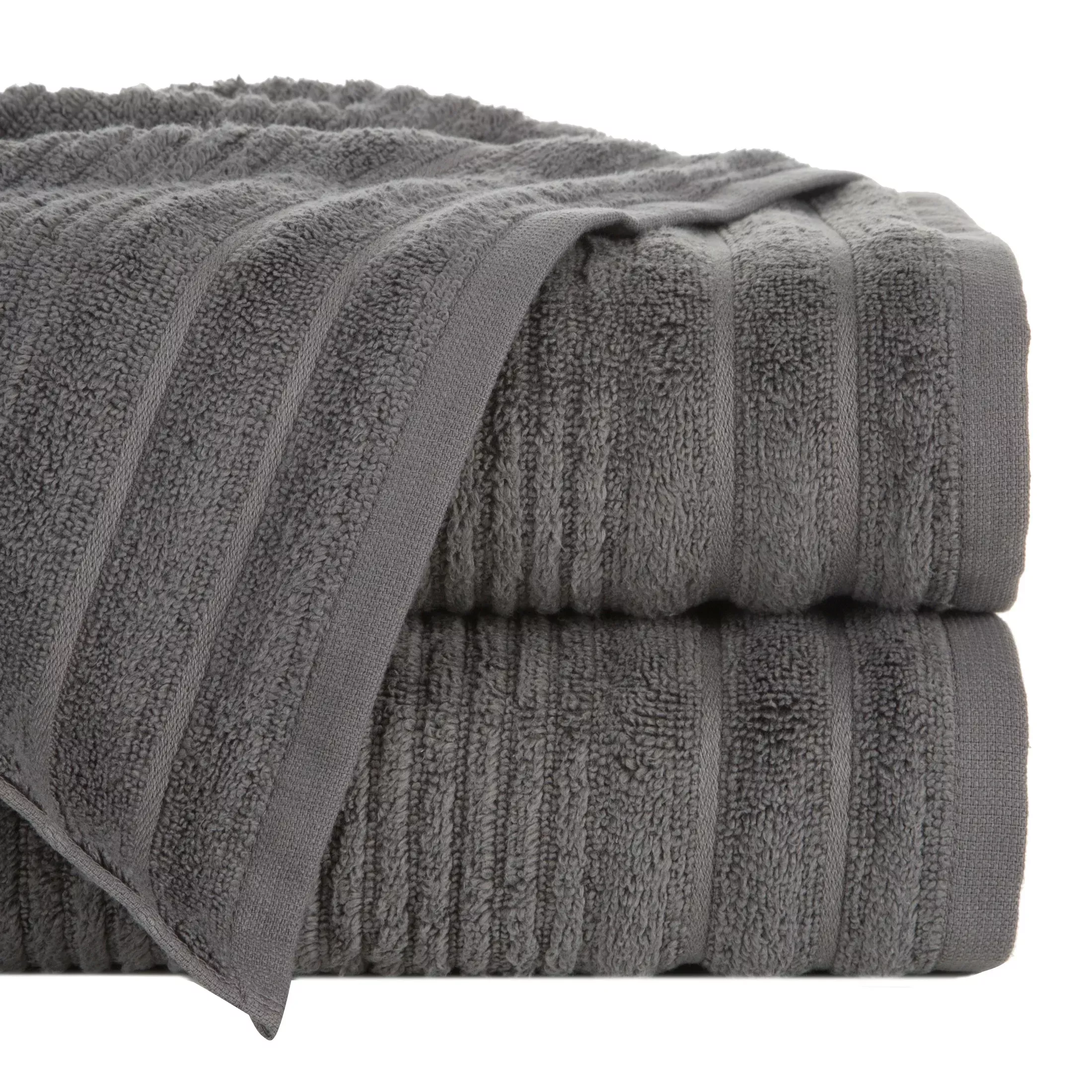 Ręcznik do rąk 30x50 cm bawełniany kolor stalowy w prążki 400 g/m2 SAMMY