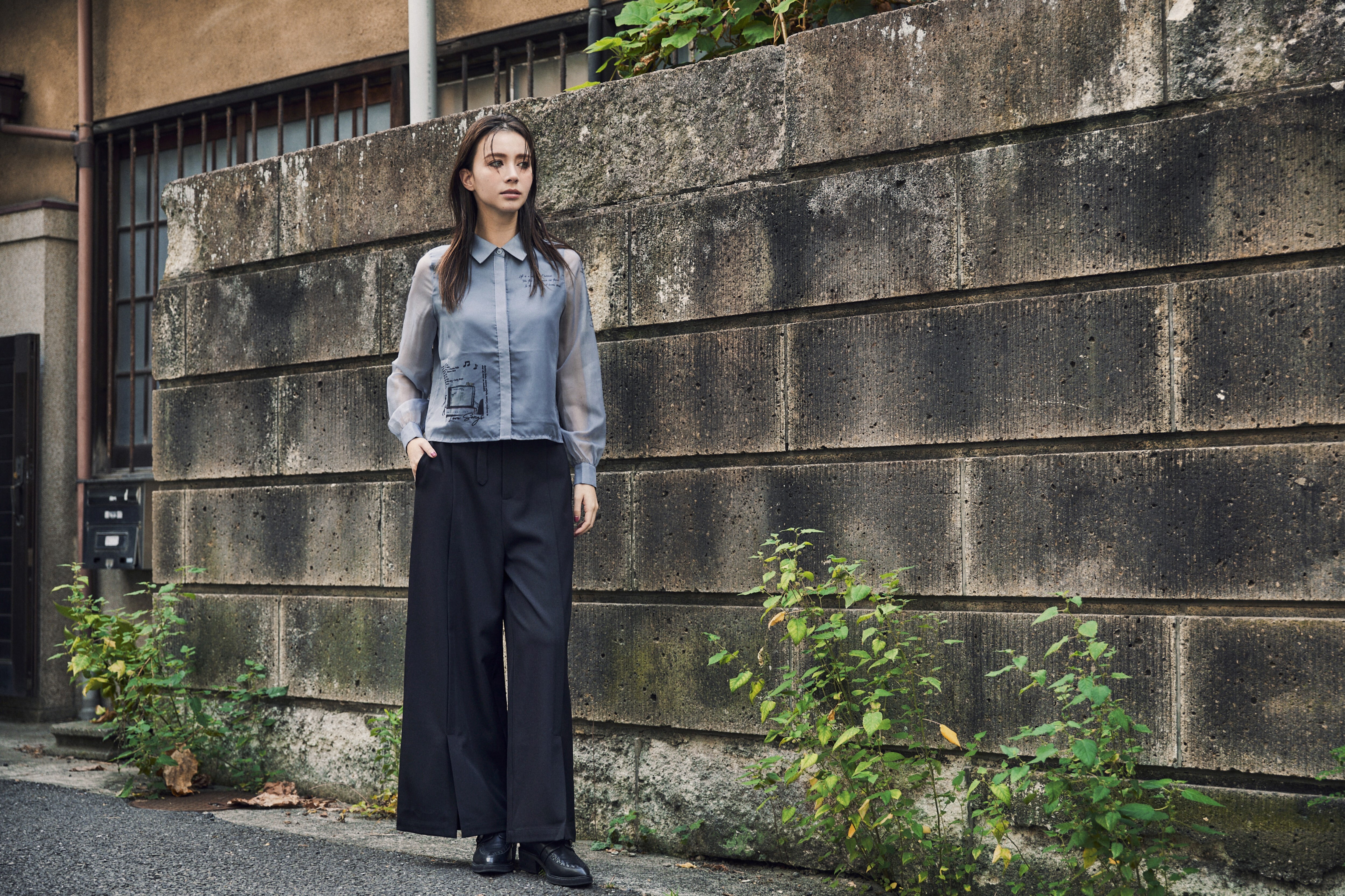 Slit Detail Pants - 25WDB293D