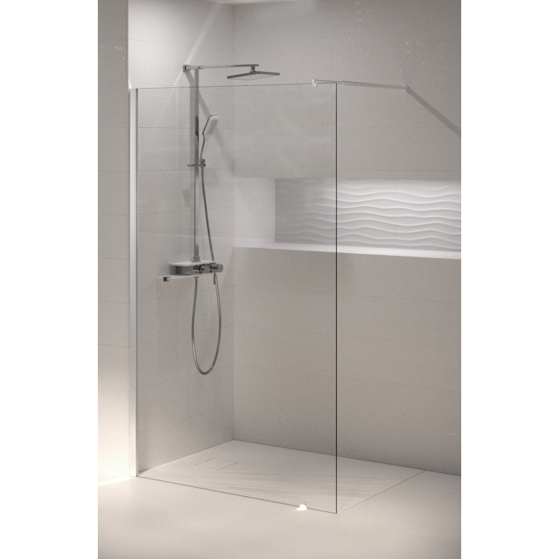 Paroi de douche Spot chrome 90 x 195 cm ALLIBERT