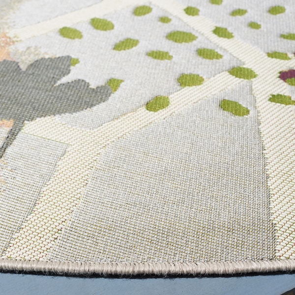 SAFAVIEH Barbados Vivianne Tropical Indoor/ Outdoor Waterproof Patio Backyard Rug