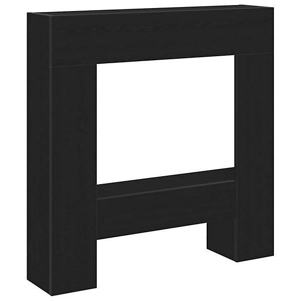 Cadre de cheminée chêne noir 81x18x82 cm bois d ingénierie