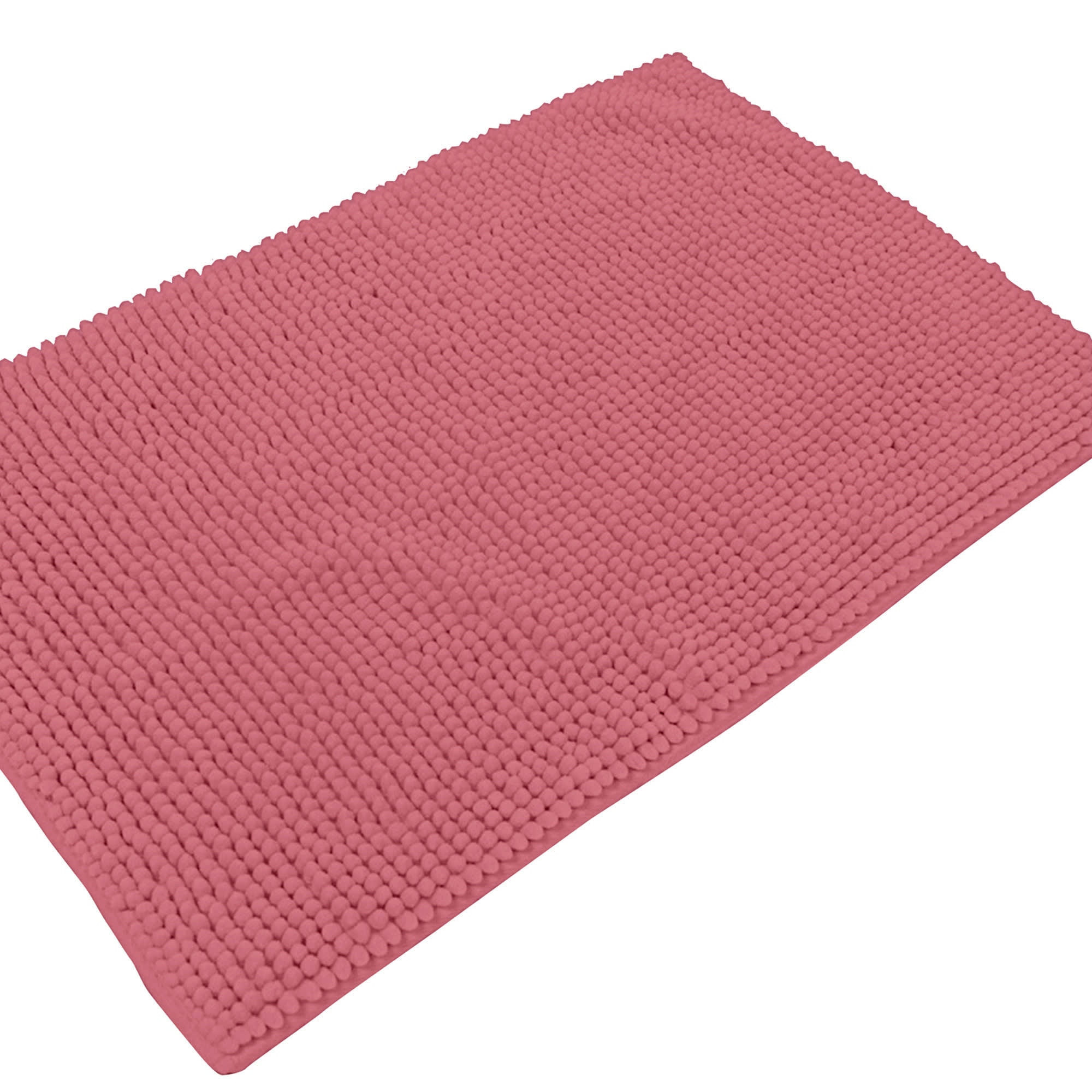 - Tapis de bain chenille rose 50x80cm