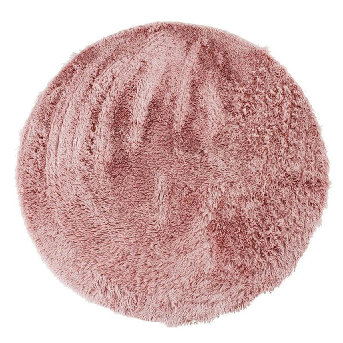 NEO - Tapis lavable à base fine et souple extra doux rose diam.120