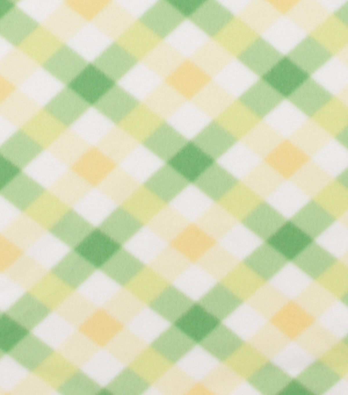 Yellow & Green Diagonal Plaid Blizzard Fleece Fabric