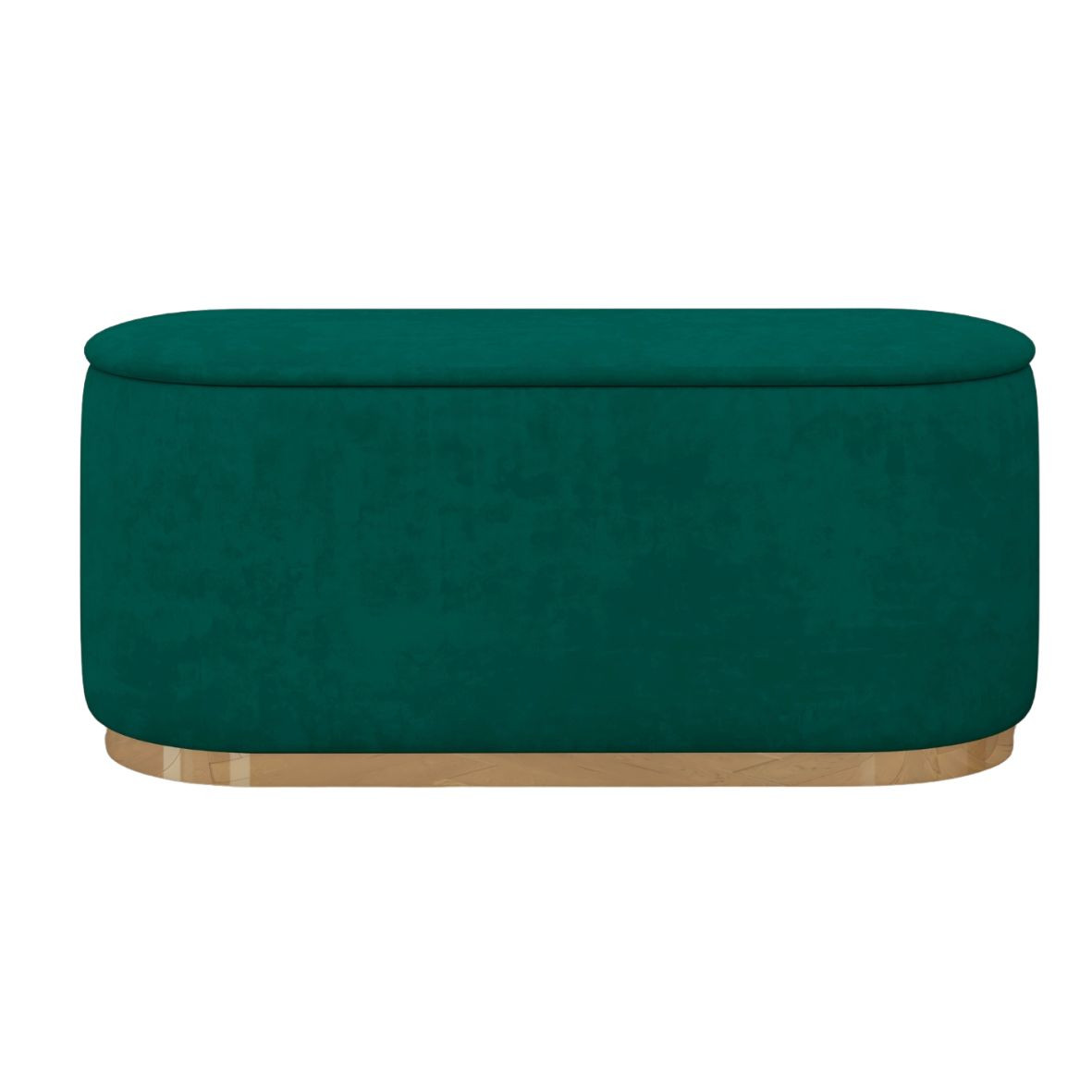 Zielony owalny puf ze schowkiem Dancan SCARLETT/110 cm