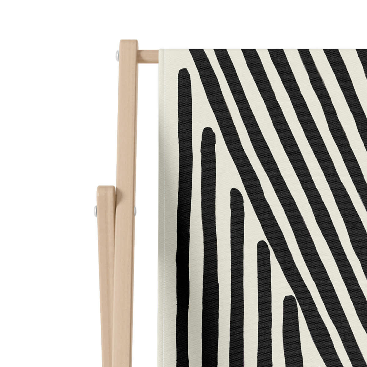 - Transat pliant graphique bois de hêtre noir