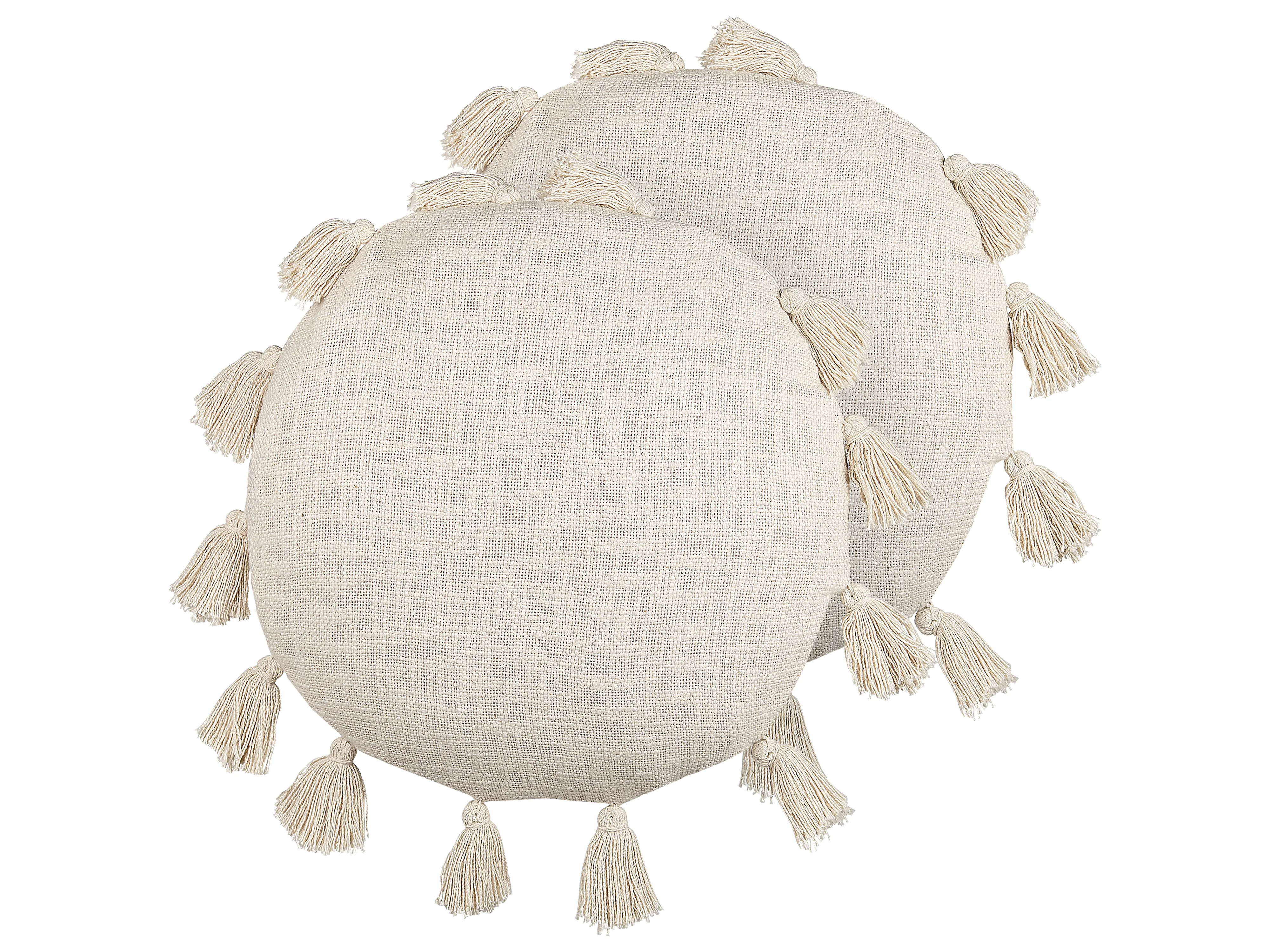 Throw Cushion MADIA Cotton 45 x 45 cm Light Beige Solid
