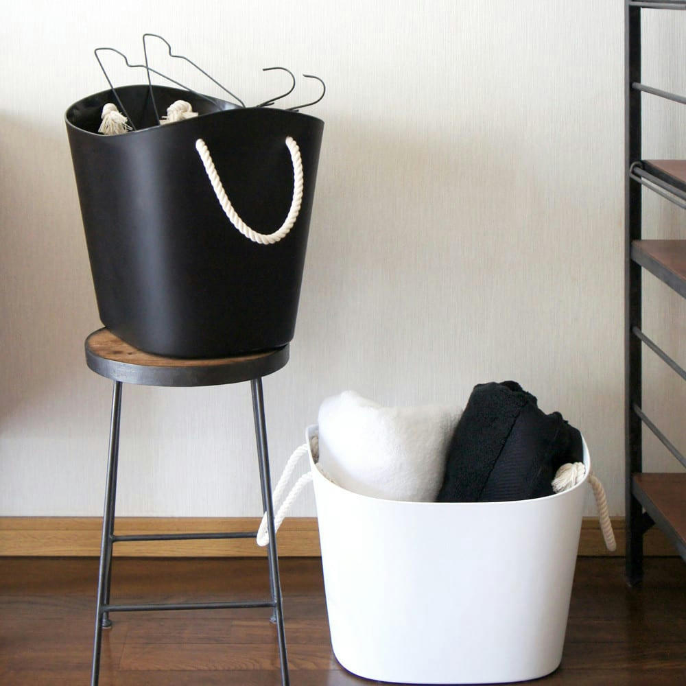 BALCOLORE - Panier de rangement recyclable blanc 45x37x38cm