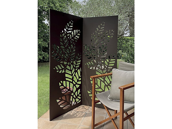 Nortene Panneau en métal Deco Panel - Brun - 0,60 x 1,50 m - pose murale ou sur sol meuble